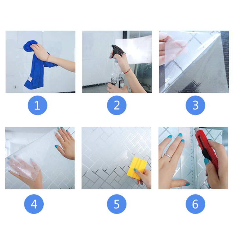 Window Film Privacy, 3D Decorative Window Glass Film, Stained Glass Window Decal GXMA