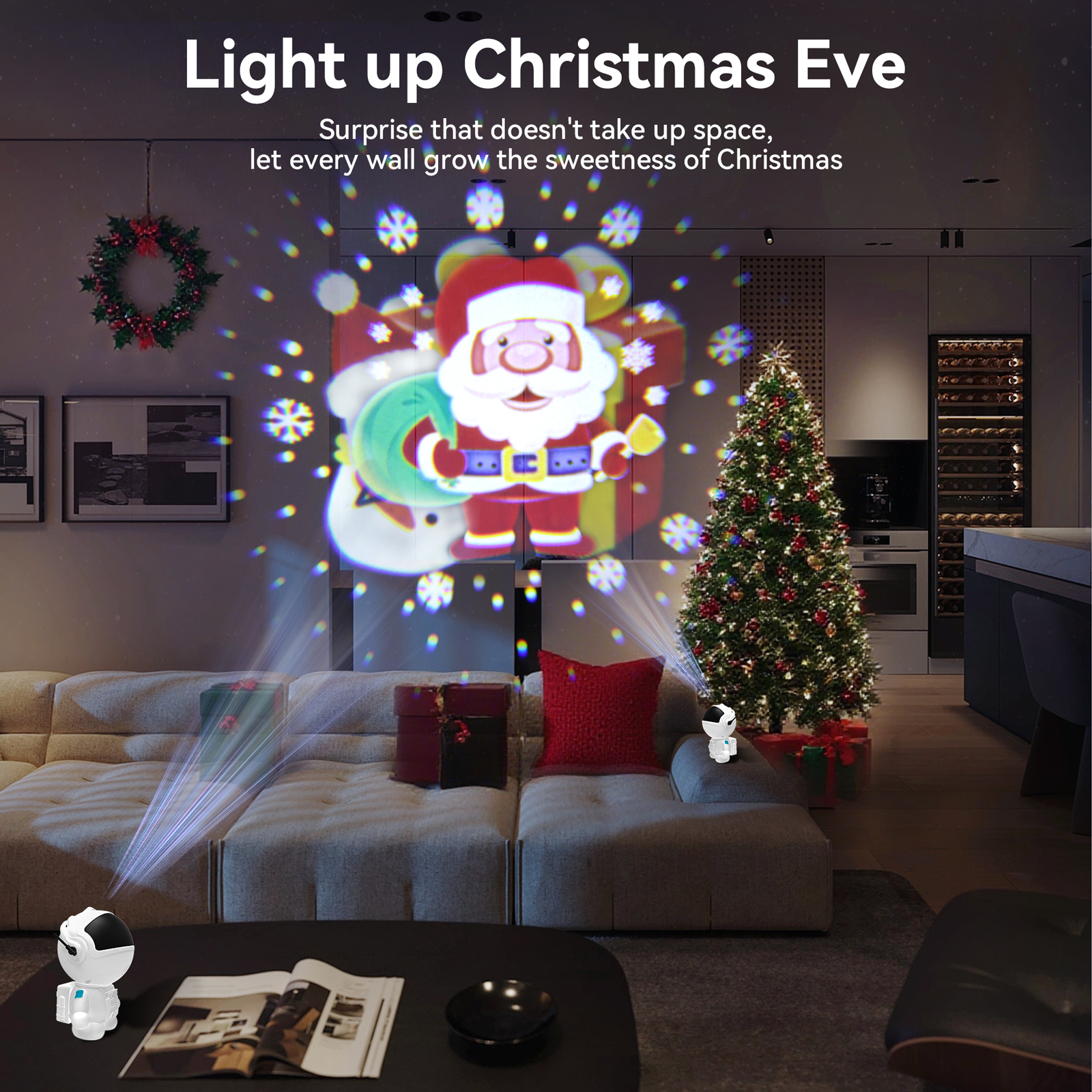 Kerst Sterrenhemel Projector LED Nachtlampje Planetarium Galaxy Projector Halloween Lamp Timer, Nebula Lights voor Slaapkamer Cadeau