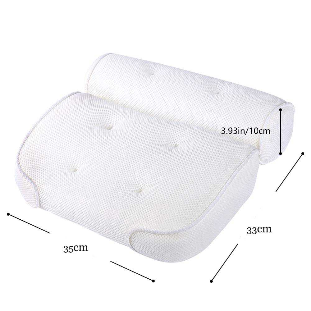 SPA Badkussen Antislip Bad Hoofdsteun Zachte Waterdichte Badkussens Met Zuignappen Bad Nekkussen Badkamer Accessoires – koop de beste producten in de online winkel