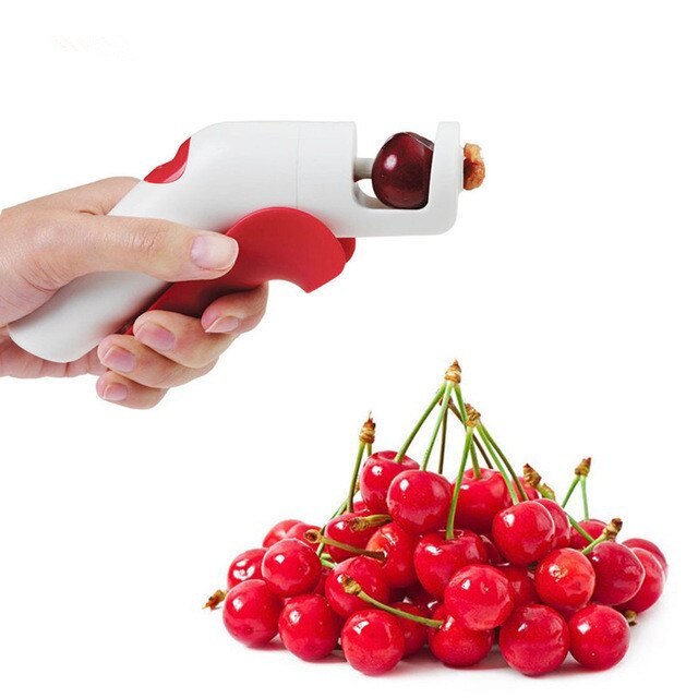 1 unid cerezas creativas pitters frutas de plástico Herramientas rápido quitar cereza semilla removedores enucleate keep complete OK 0496
