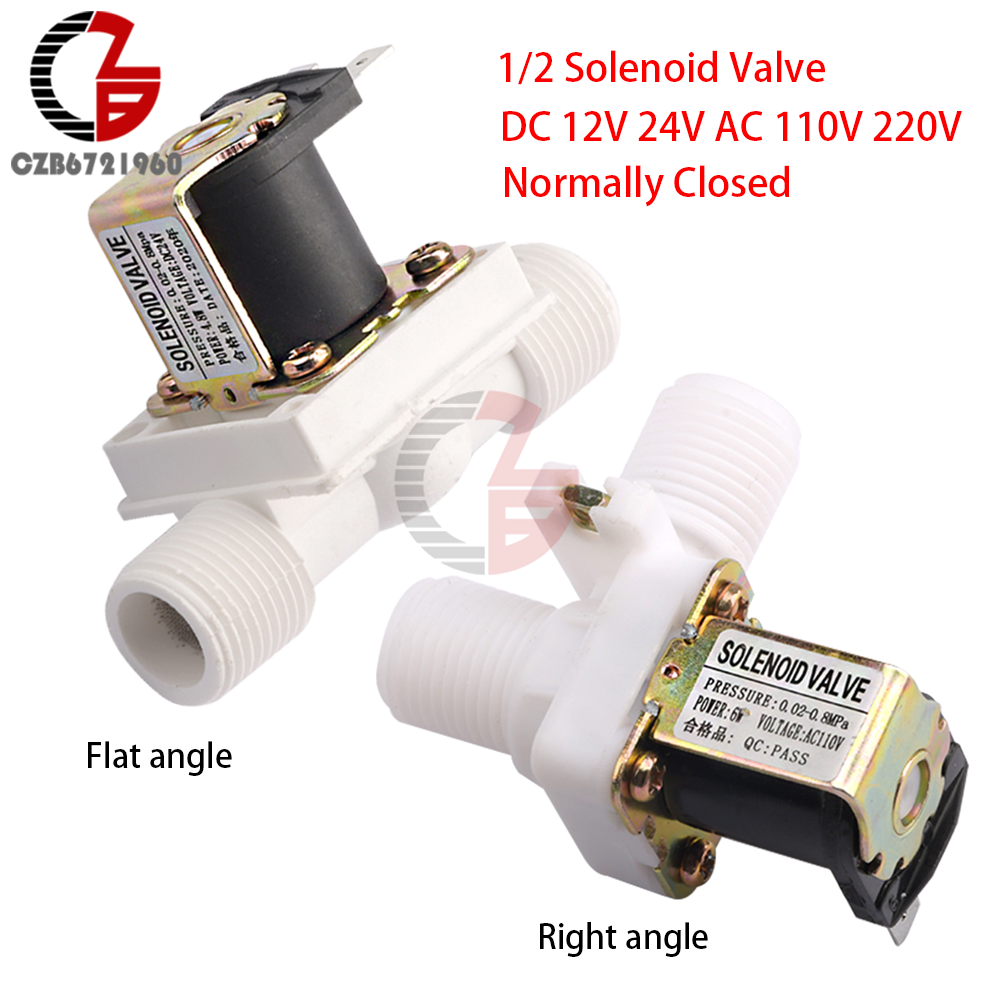 1/2 Magnetventil DC 12V 24V AC 110V 220V Wassersteuerventil Regler Schalter Normalerweise geschlossener Magnetventilschalter