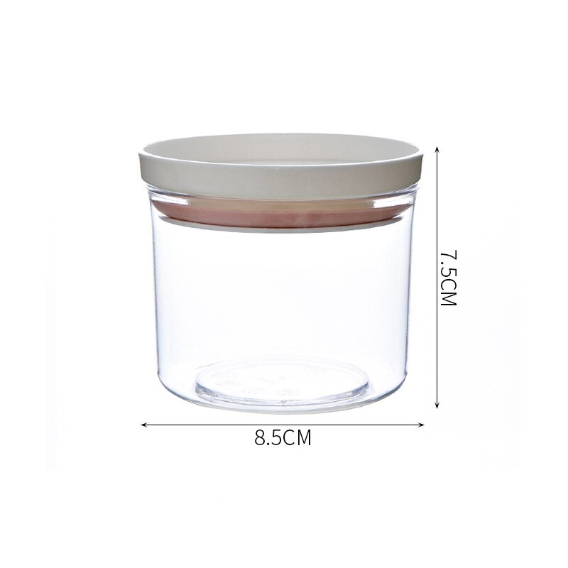 Keuken Voedsel Opslagtank Plastic Transparant Bus Multigrain Container Koelkast Vers Houden Doos Verzegelde Blikken Met Deksels: Pink 250ML