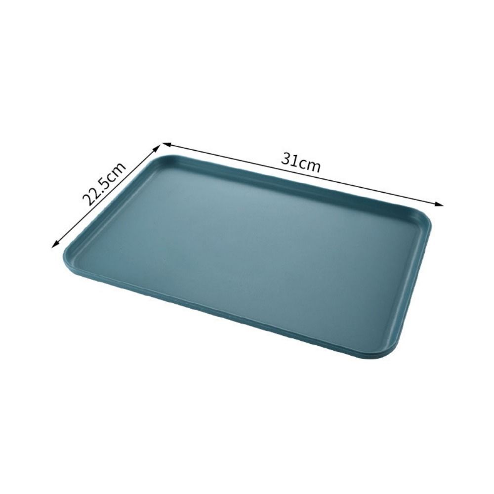 Plastic Wheat Straw Storage Tray Eco-friendly Large Capacity Rectangular Serving Tray Exquisite Fruit Salad Tray Hotel: Clear