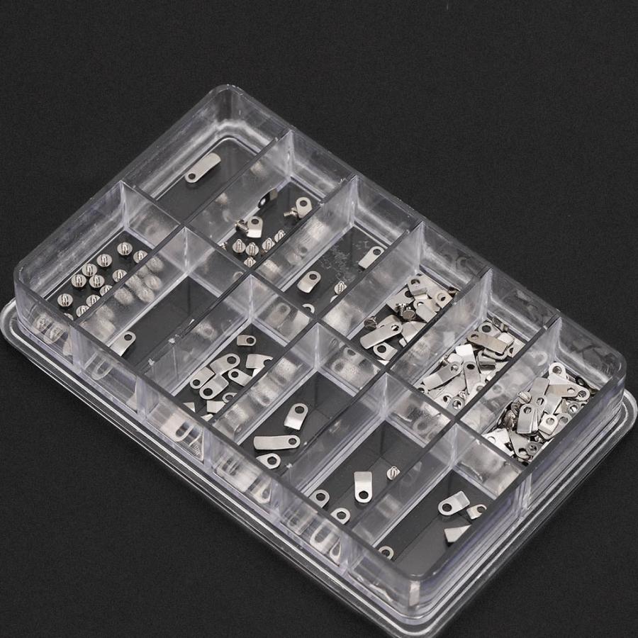 Diverse 10 Maten Horloge Onderdelen Stalen Horloge Bewegingen Bevestiging Adapter Beveiligen Schroeven Horloge Gereedschap Voor Horlogemaker B