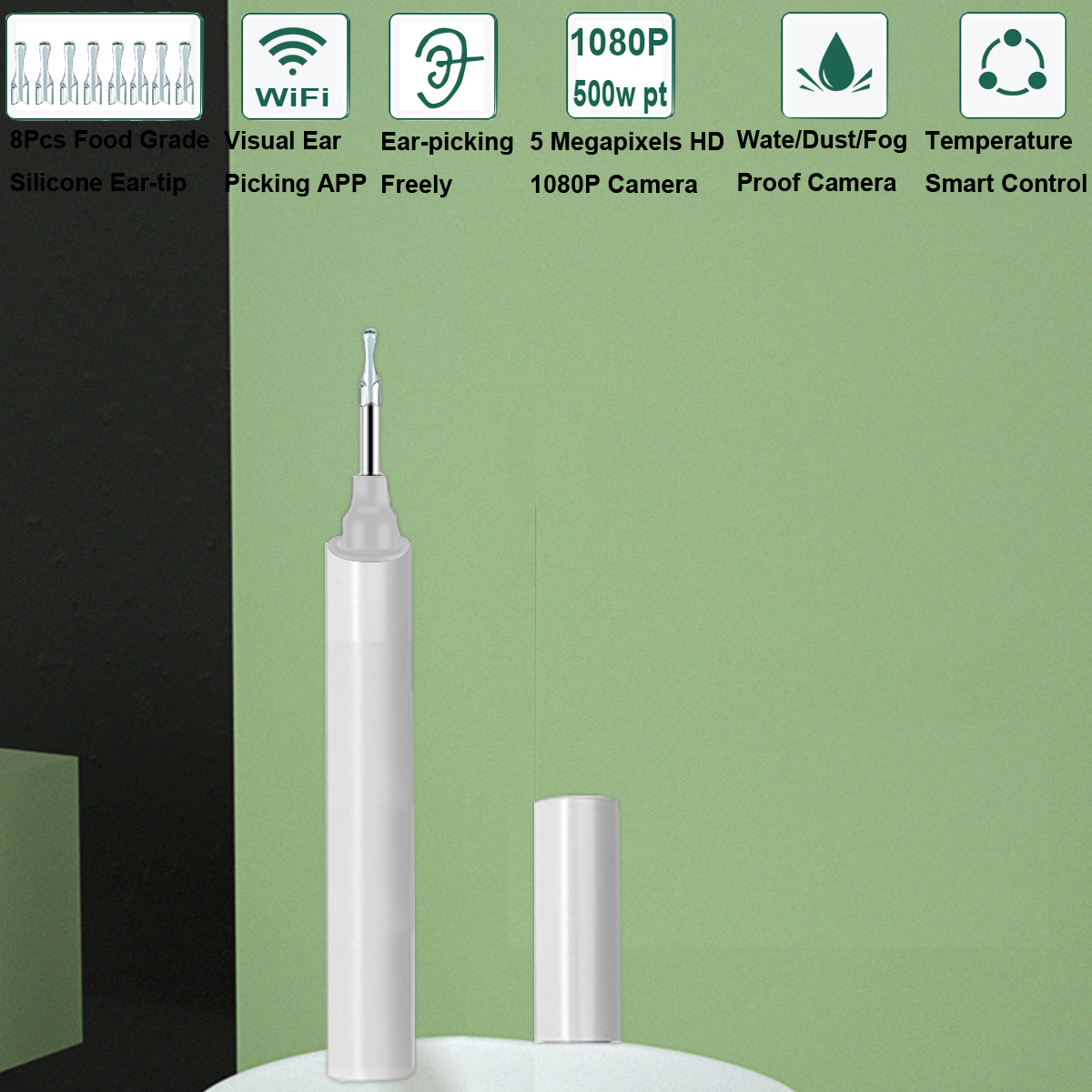 Ear Endoscope USB WIFI Smart Visual Earpick Handheld Earwax Remover Tool Multifunction For iOS Android Phone Tablet Ear Stick