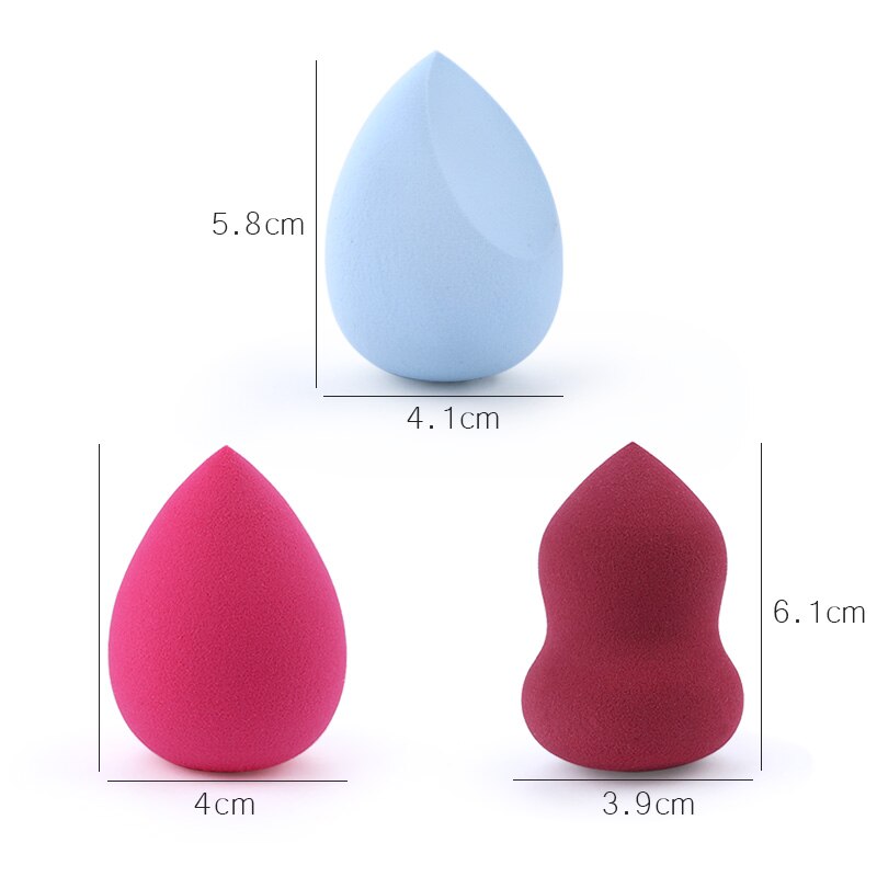 Make-Up Spons Set 3 Gemengde Water Kalebas Spons 1 Spons Houder Kit Doos Droge En Natte Schoonheid Ei Cosmetica tool
