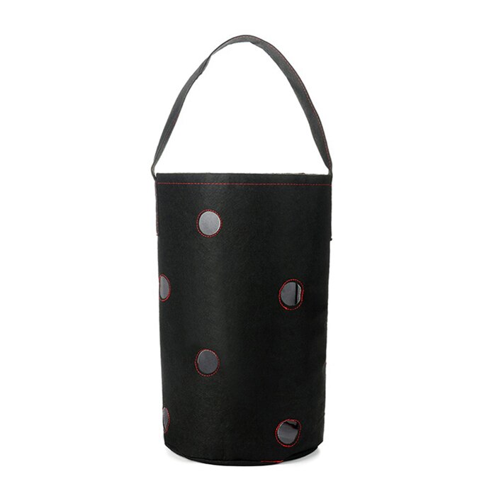 Morangos crescer saco vertical jardim plantador montado na parede plantando vaso de flores sementes vegetais casa varanda decorações suprimentos: Black
