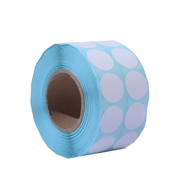 8~100MM Diameter Adhesive Circle Thermal Sticker Paper Thermal Label Roll, White Round Stickers, 1 Rolls, Packing Seal Label