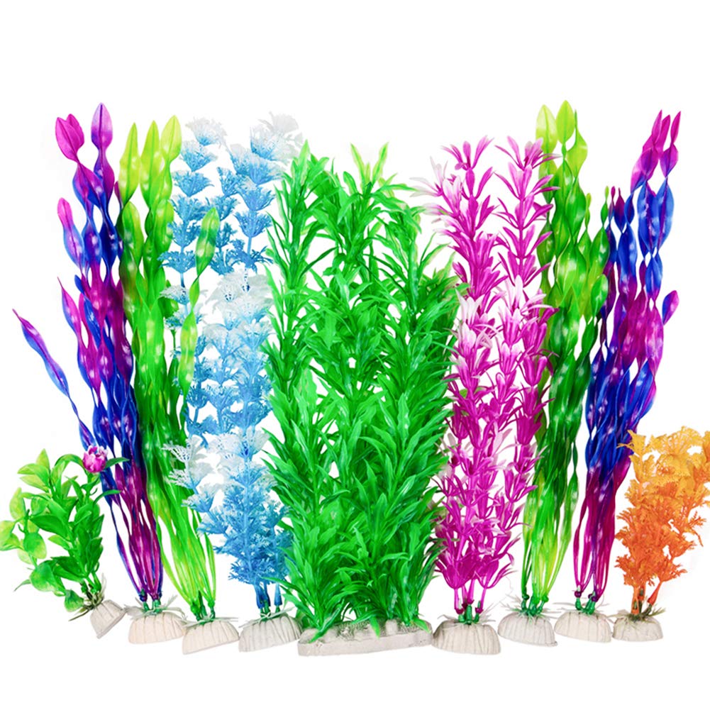 9 Pack Grote Aquarium Planten Kunstmatige Waterplanten Simuleren Planten En Aquarium Decoraties Aquarium Accessoires