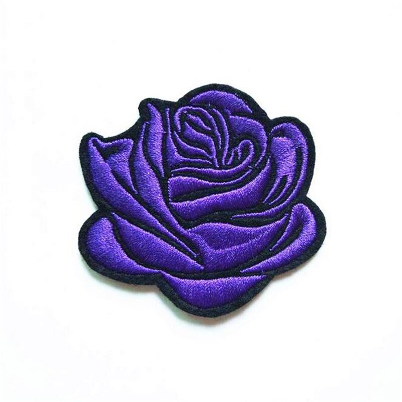 5 pièces/lot coudre/fer sur Patch pour veste en jean brodé Applique Badge Rose fleur Patch pour vêtements tissu vêtements bricolage