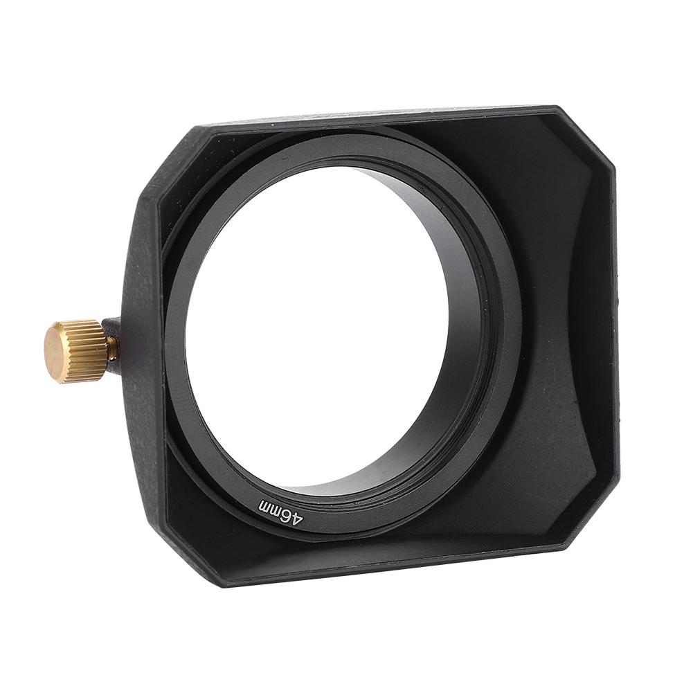 Abat-jour carré de capot d'objectif de 46mm pour le filtre d'objectif de caméra vidéo numérique de caméscope de DV ou le fil de baril pour le filtre d'objectif de 46mm