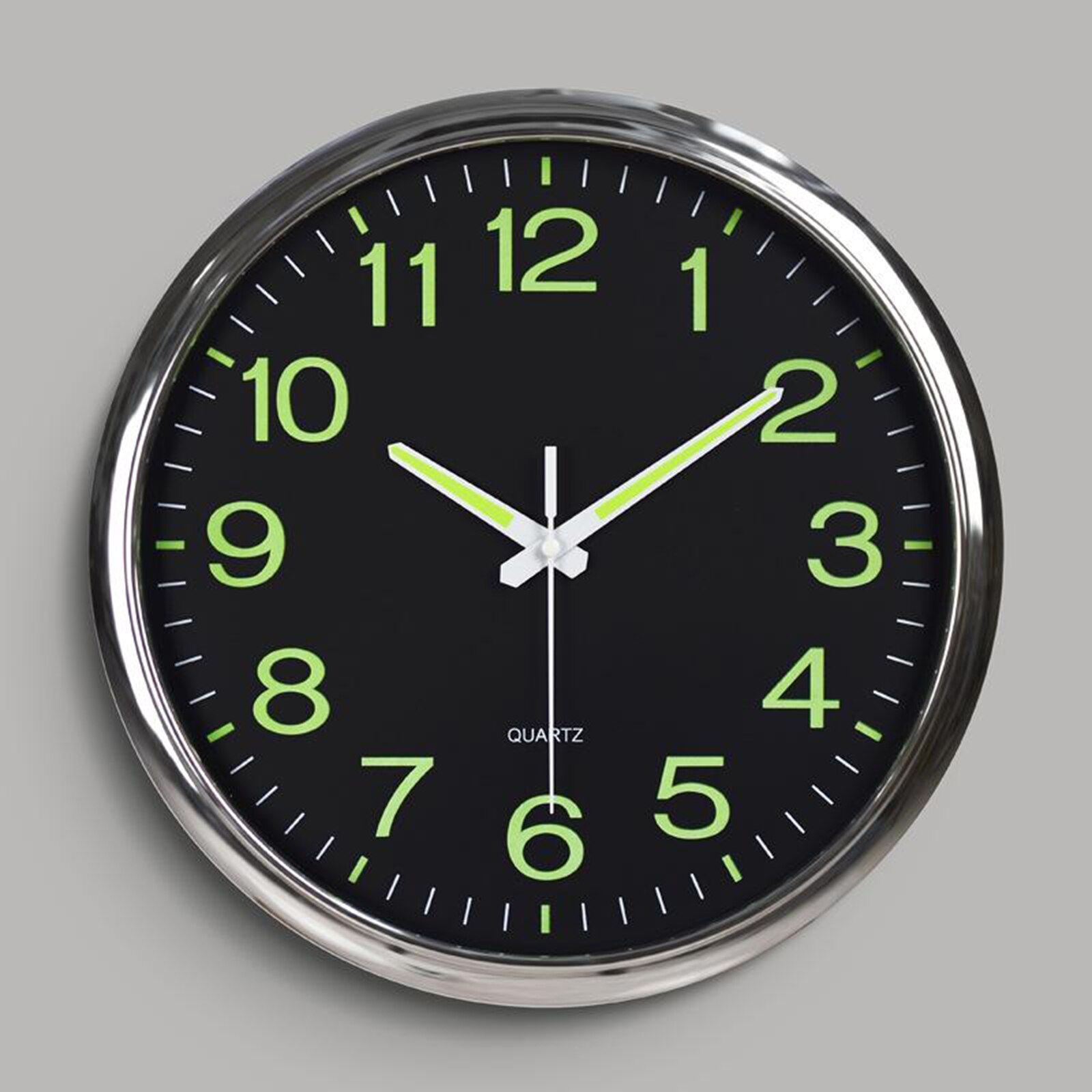 12 inch Luminous Silent Non Ticking Night Glow In the Dark Quartz Wall Clock