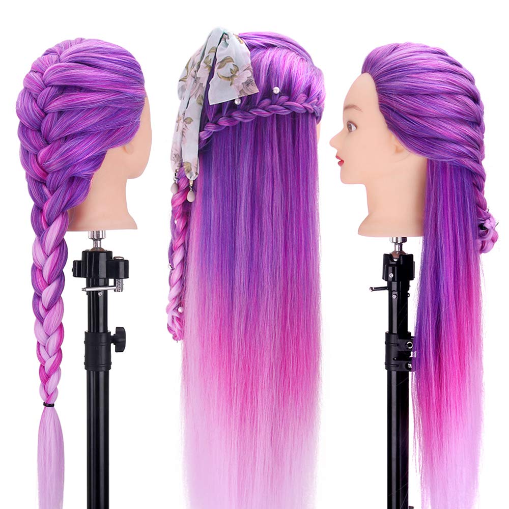 29.5 Inch Dummy Doll Mannequin Manikin Practice Styling Hairdressing Training Head Braiding Hair Head with Clamp