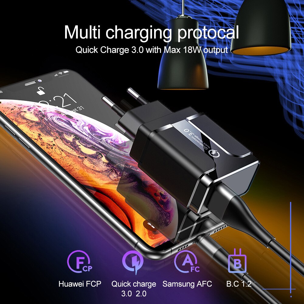 18W PD Quick Charge 3,0 USB Ladegerät EU/US/UK Stecker Handy Ladegerät Für iPhone 12 11 Pro X XR XS MAX blitz Schnelle Lade