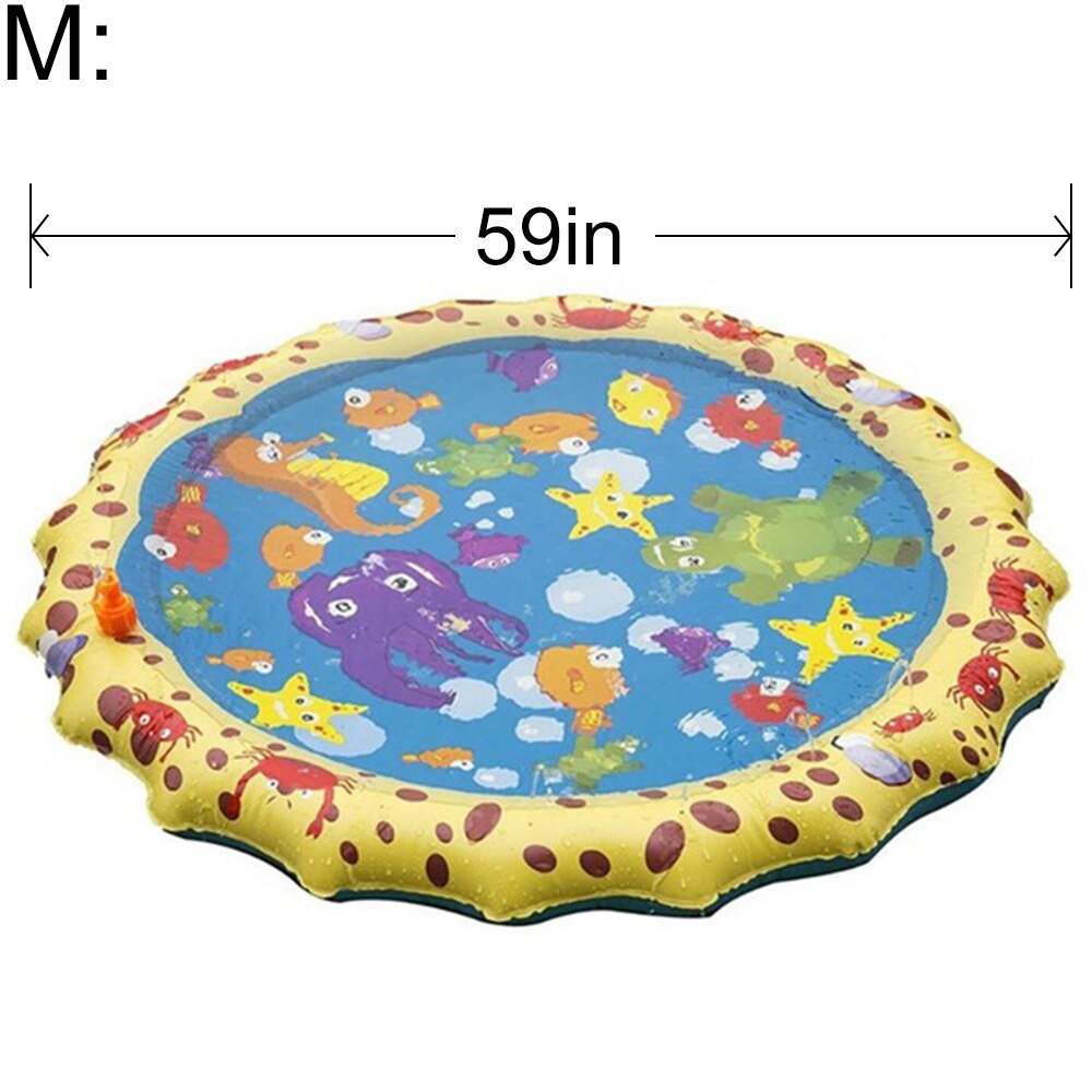 Children Summer Outdoor Inflatable Kids Water Splash Play Mat Garden Gaming Sprinklers Cushion Toys Fun Toys At Home: M