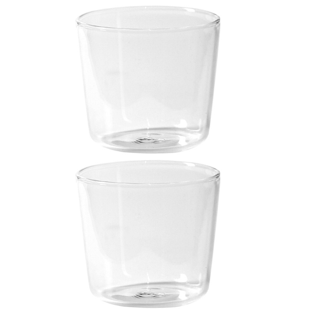 2pcs Glass Tableware Fruit Dessert Yogurt Cups Kitchen Transparent Yogurt Cups: Default Title