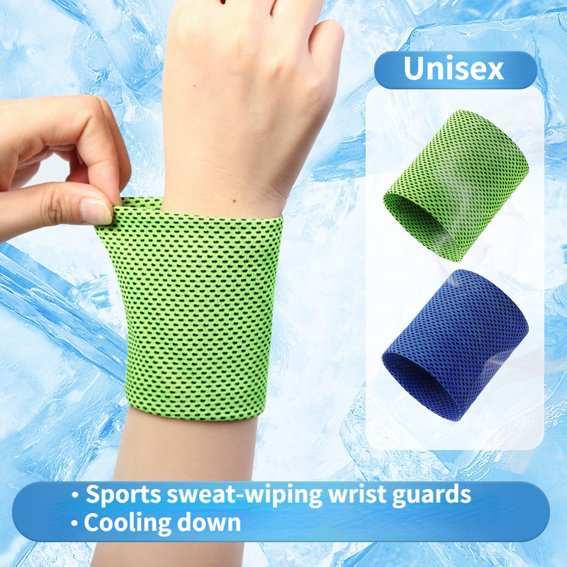 Summer sport cold sensation bracelet men women fitness weightlifting gauntlet riding ice cooling sweat absorb bracelet