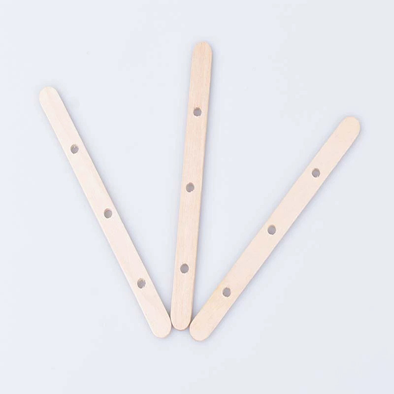 100Pcs/pack Wooden Candles Wick With Sustainer Tab Candle Core For Candle Making Supply Soy Parffin Wax