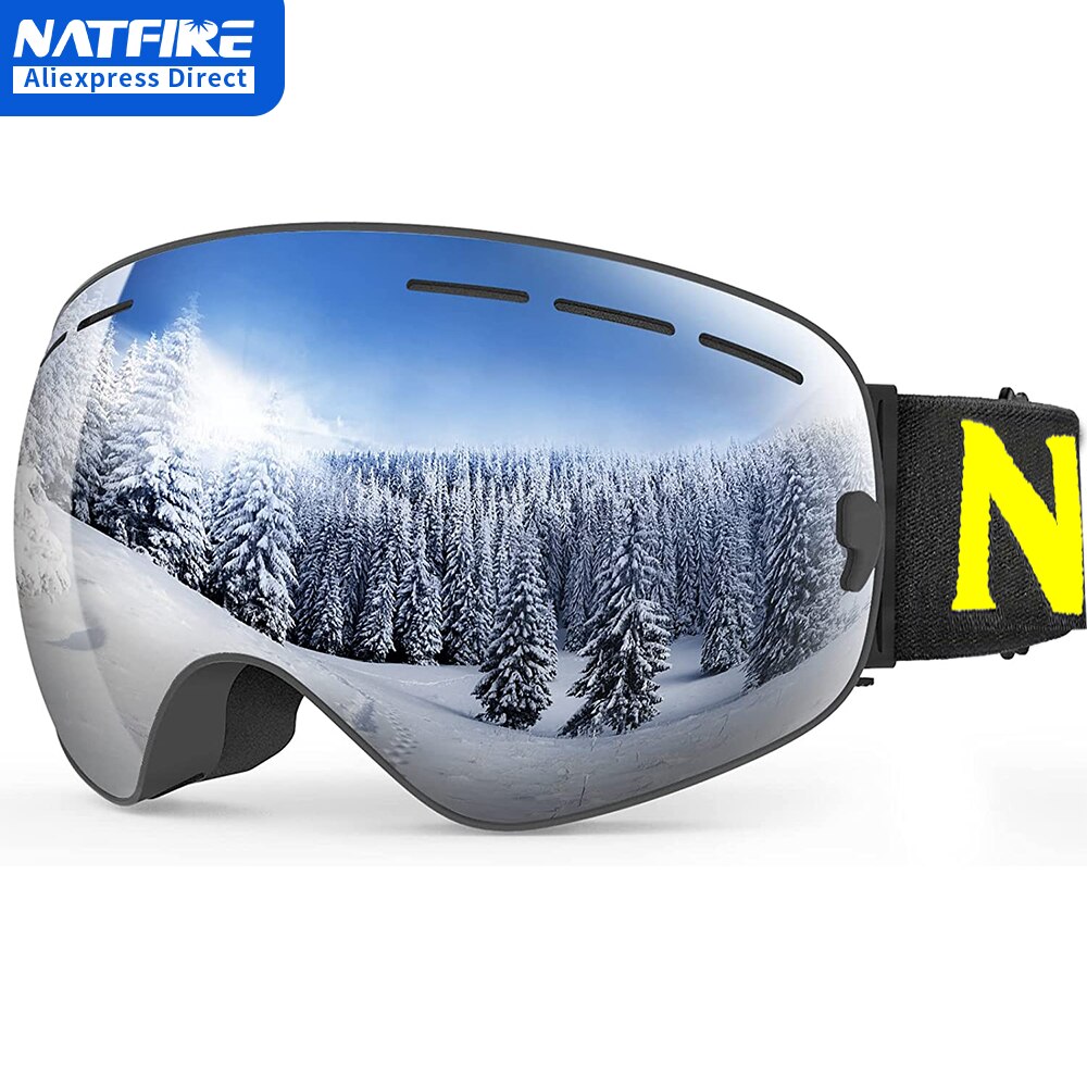 Natfire skidglasögon dubbla lager imfria  uv400 snowboard snöglasögon snöskoterglasögon glasögon utomhussport skidåkning glasögon