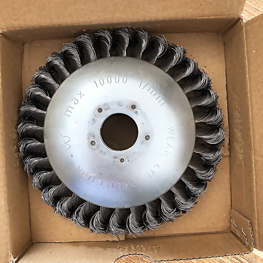 Brosse à tête torsadée coupe gazon, tondeuse à gazon à disque, roue en acier, outils de jardin pour remplacer la tête d'une tondeuse à gazon