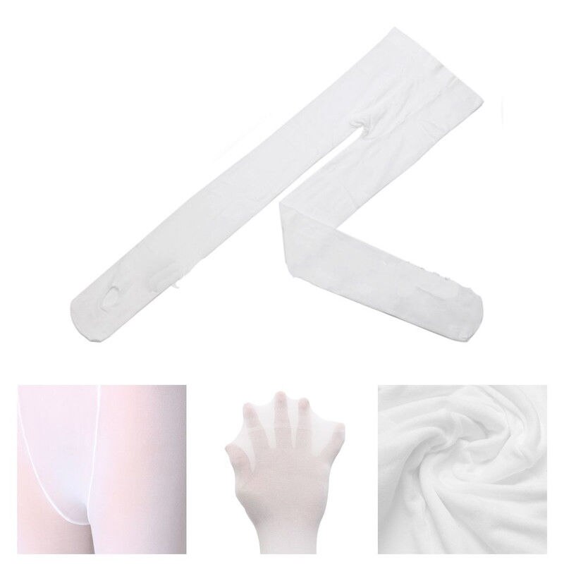 Kids Girls Teenager Convertible Tights Dance Stocking Ballet Pantyhose: White / S