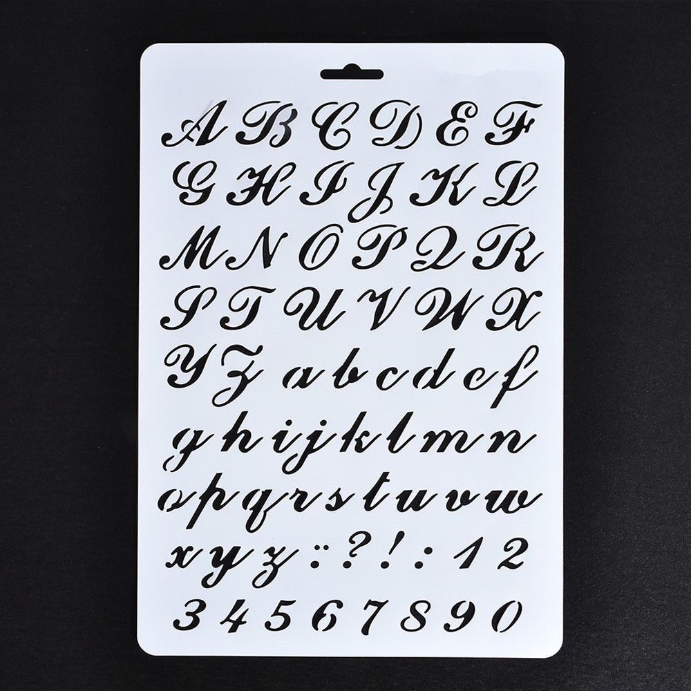 Letter Alphabet Number Layering Stencils Painting Scrapbooking Paper Cards Craft DIY Cutting Dies Stencil Children