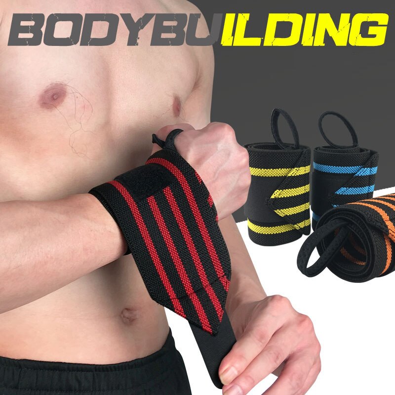 1Pcs Adjustable Wristband Elastic Wrist Wraps Bandages for Weightlifting Powerlifting Breathable Wrist Support 4colors