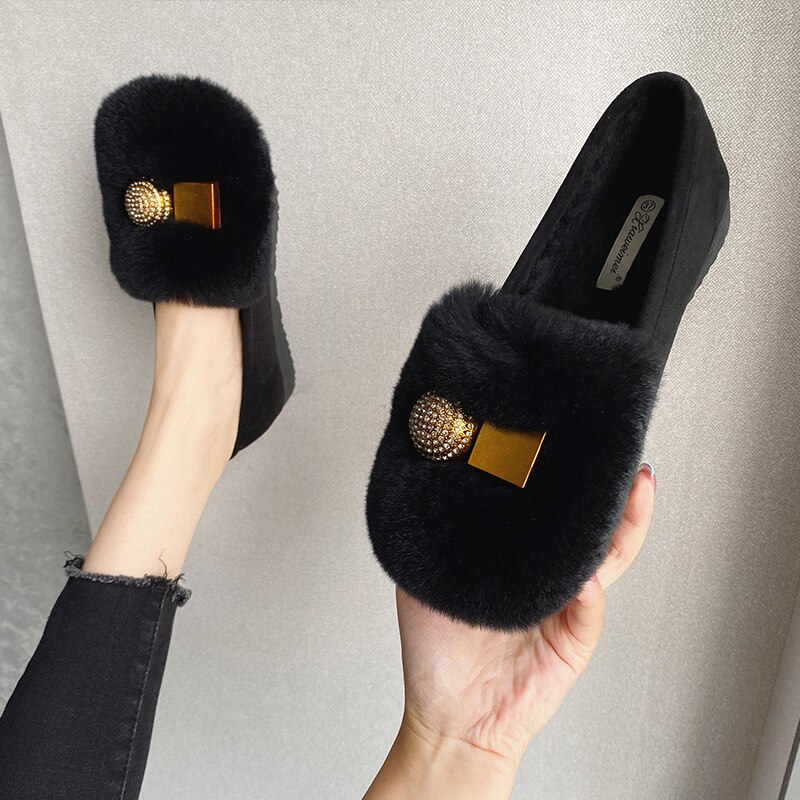 Sko kvinde lejligheder kvinder rund tå blød slip-on lav mund efterår kvinders mokkasiner afslappet kvindelige sneakers kjole slip on stor