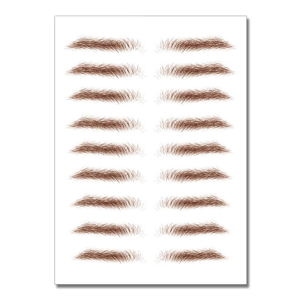 Women Men 6D Eyebrows Sticker Semi-Permanent Water Transfer Brow Makeup Decals Beauty Makeup Eyebrows Sticker: JD04	