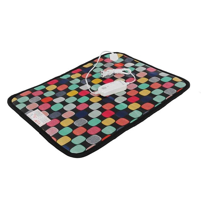 3-Mode Dog Cat Electric Heating Pad Temperature Adjustable Pet Bed Blanket Puppy Kitten Bunny Heater Mat for Pets Dogs: Dot / 45x60