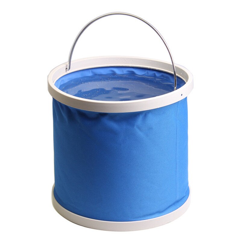 Cubo plegable para mantenimiento de lavado de coches balde de pescar portátil multifuncional limpieza de coche Oxford cubeta de tela 11L impermeable