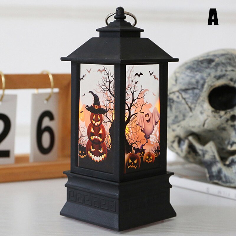 Halloween led natlys lanterne festival dekoration simulation brand lampe fest hjem rekvisitter halloween dekorativ lampe: Et stearinlys