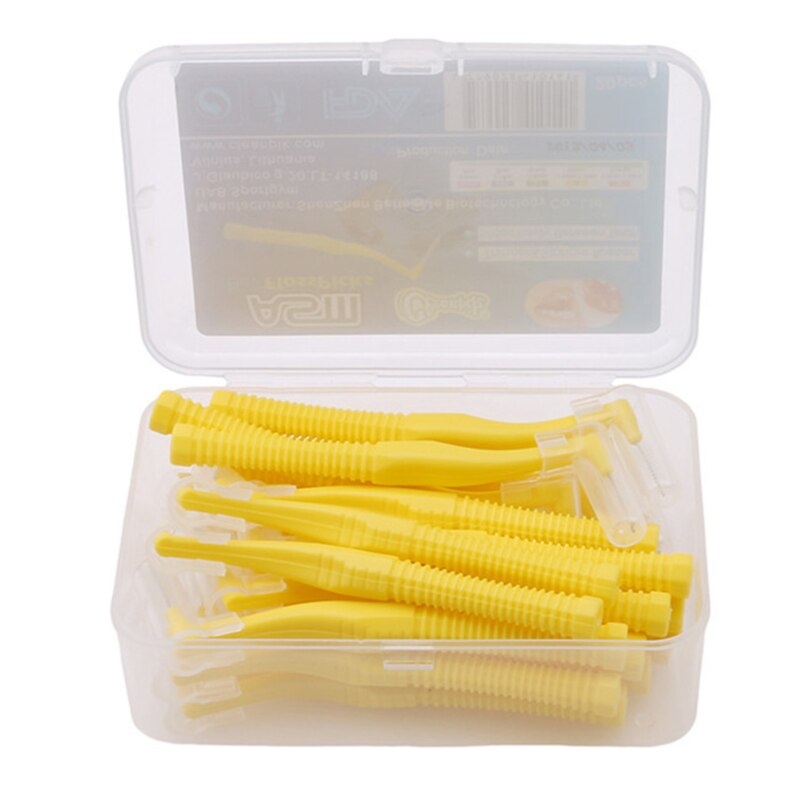L Shape Push-Pull Interdental Brush 20Pcs/Pack Oral Care Teeth Whitening Dental Tooth Pick Tooth Orthodontic Toothpick ToothBrus: 1.0-1.2MM