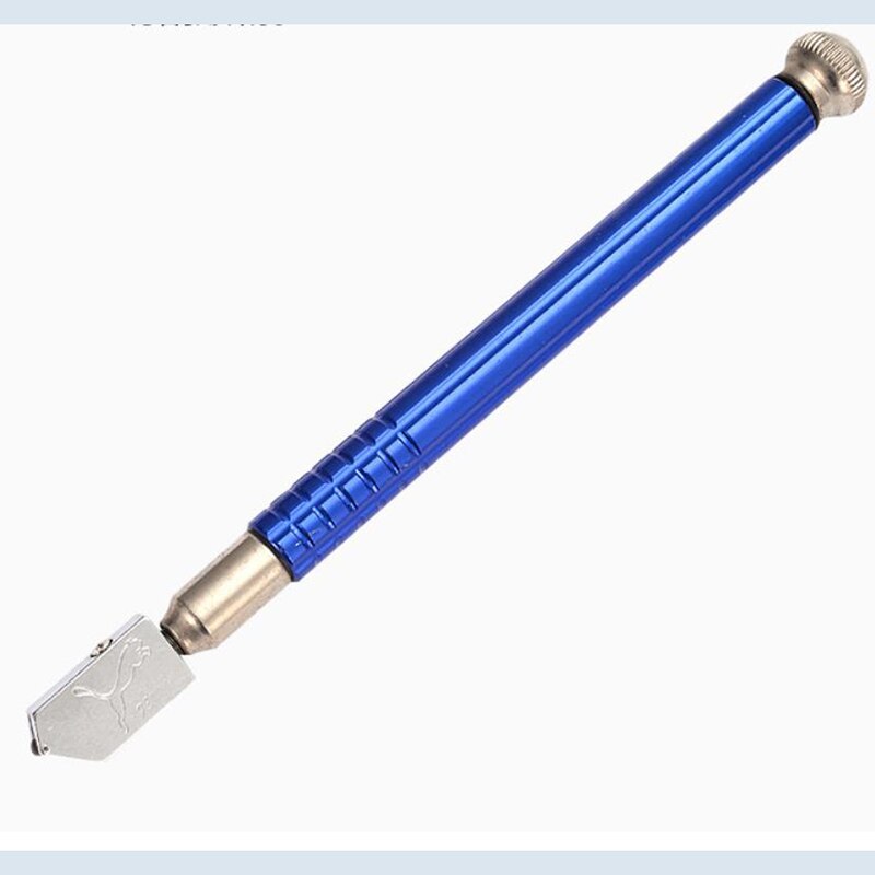 Glass Cutter Diamond Tip Steel Blade Cutting Tool Oil Feed Glass Cutter Antislip Metal Handle 180mm For Hand Tool Glass Cutting: Default Title