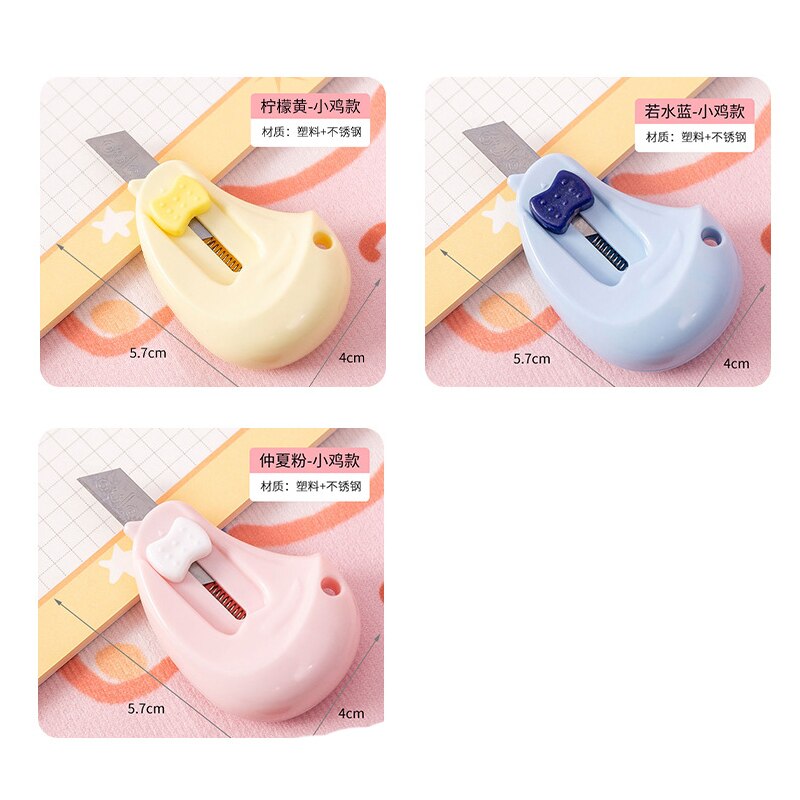 1p Mini Cute Utility Knife Cartoon Portable Demolition Express Paper Cutting Art Knife Student School Office School Supplies: P