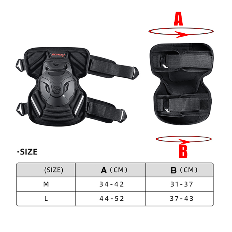 Scoyco K-46 Ginocchiere per moto Motocross Ginocchiera Protezione dagli urti Moto Ciclismo MTB Dirt Bike Ginocchiere Parastinchi