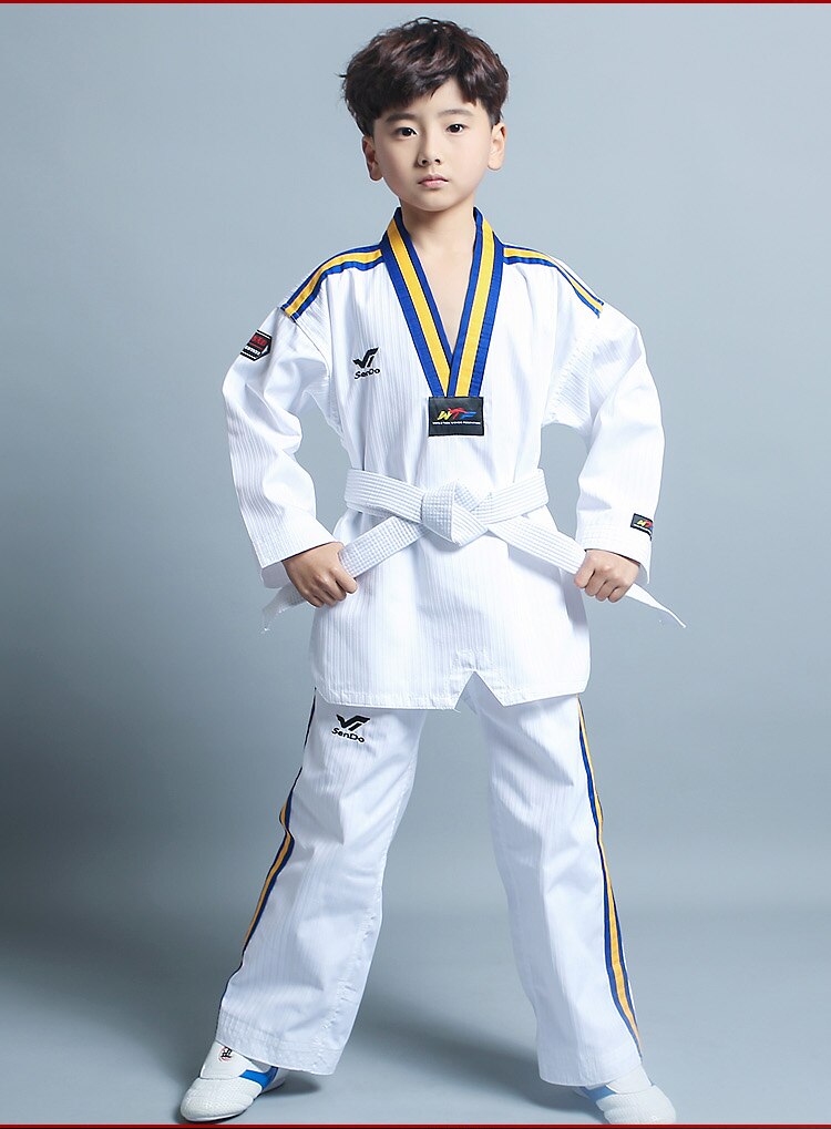 Taekwondo Doboks WTF Autumn and Winter Clothes Child Adult Training Sport Uniform 100% Cotton Comfortable