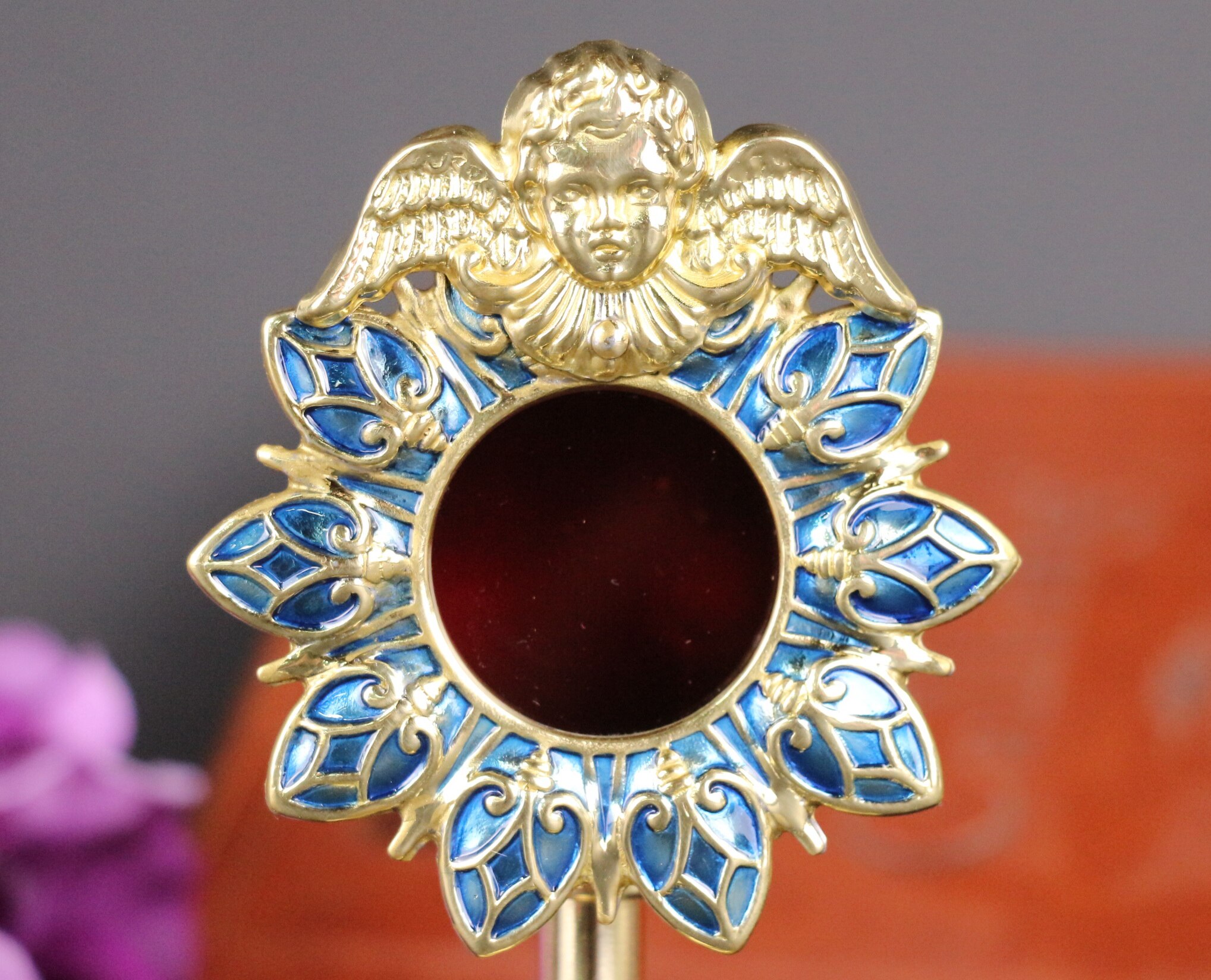 Hoge Kwaliteitsgarantie Van Koper Heilige Doos Katholieke Levert Katholicisme Kerk Angel Heilige Reliekschrijn Mooie Monstrance