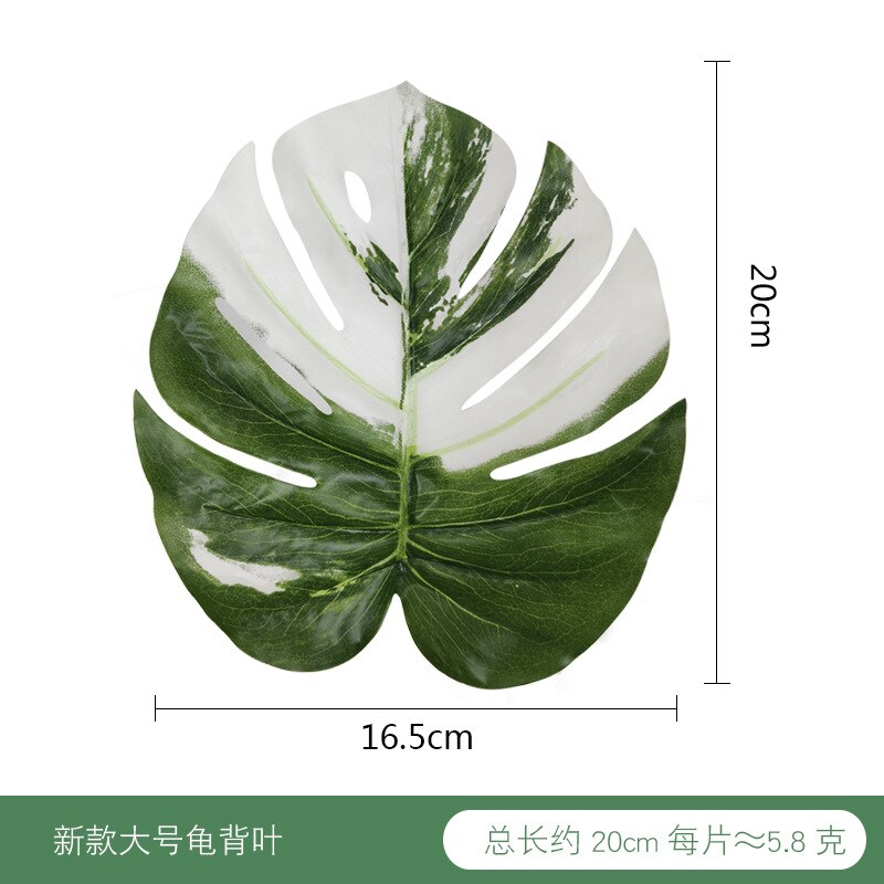 Hui rim simulerade löv monstera laminering inomhus mjuk lastning växtvägg: Blommig monstera laminering stor storlek
