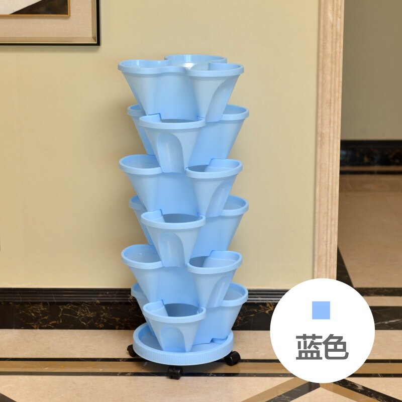 Flowepot Multilayer Stacking Cultivation Pot Vegetable Melon Fruit Strawberry Planting Pot - 1pc Tray Pot