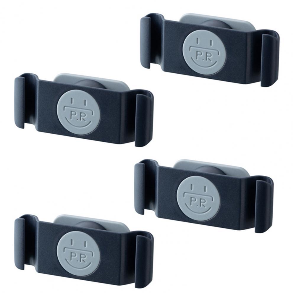 4Pcs Plug Storage Rack Wonderful Powerful Load-bearing Cable Clamp Decorative Practicability Plug Organizer:  Blue