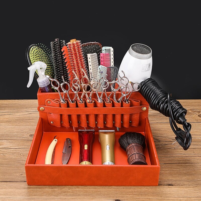 Kapper Gereedschap Houder Haircutting Schaar Schaar Afneembare Kappers Gereedschapskist Stand Voor Tondeuse Borstels Kammen Organizer