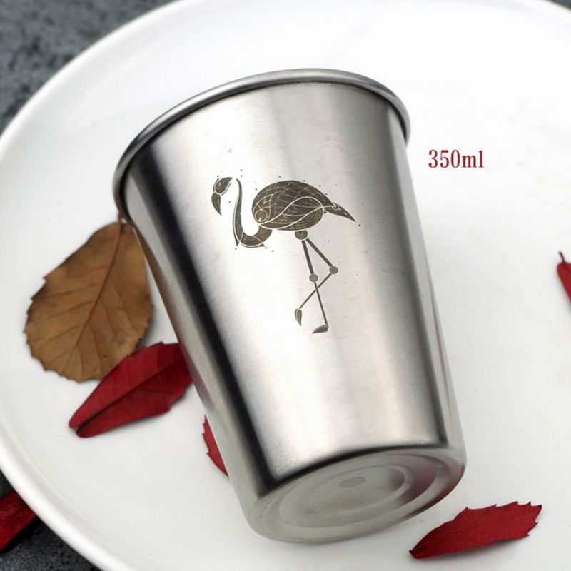Stainless Steel Coffee Mug Tea Water Beer Cup Pattern Printed Metal Coffee Mug Personality Hiking Picnic Travel Drinking Supply: A
