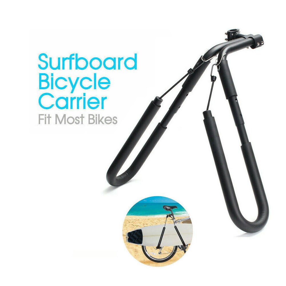 Surfplank rek fiets surf drager zwart bevestiging aan zadelpennen voor surfplank fiets plank zijkant kiteboard houder fiets accessoire