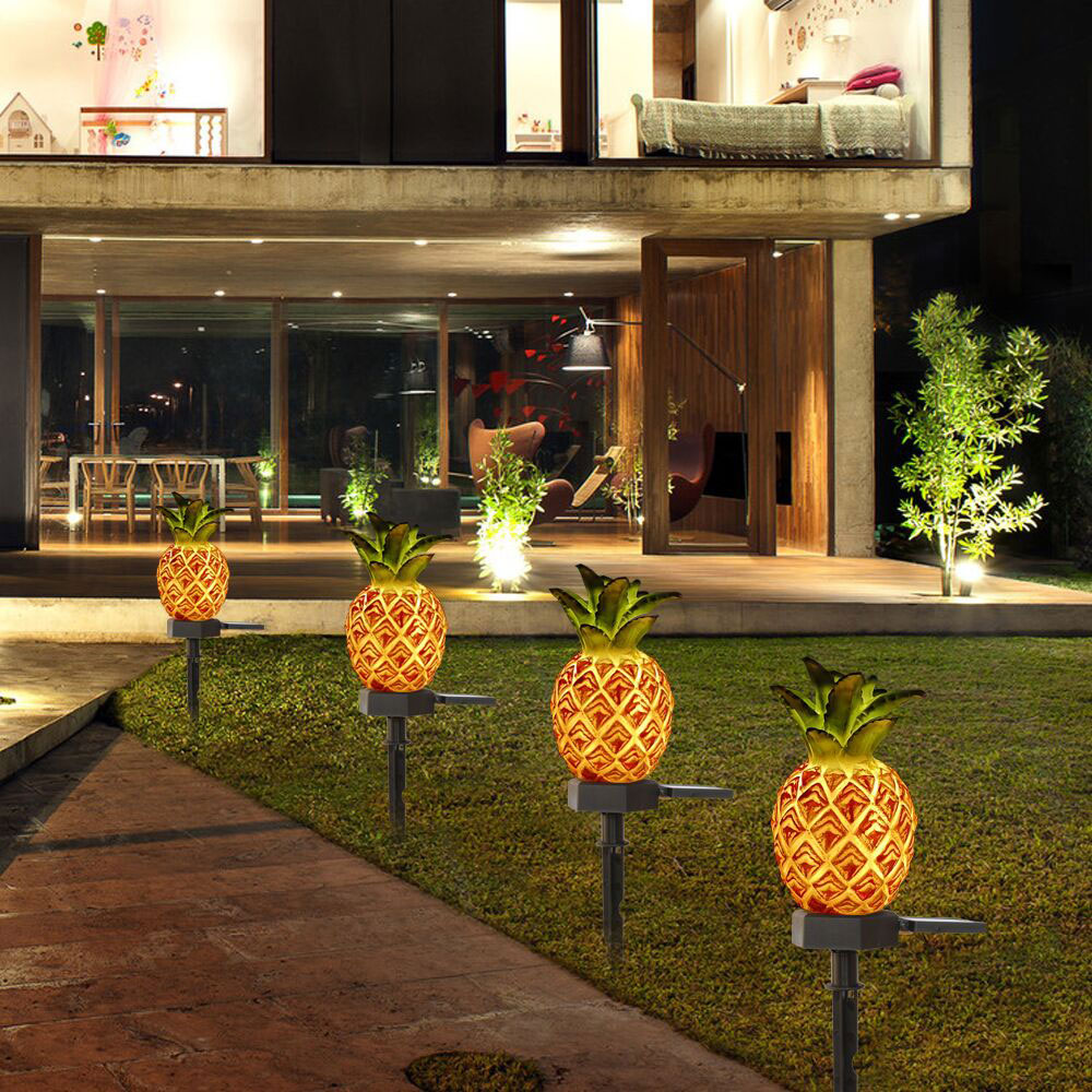 Pineapple Cactus Solar Path Light Solar Garden Stake Light Ground Light Solar Lawn Lamp For Garden: A1
