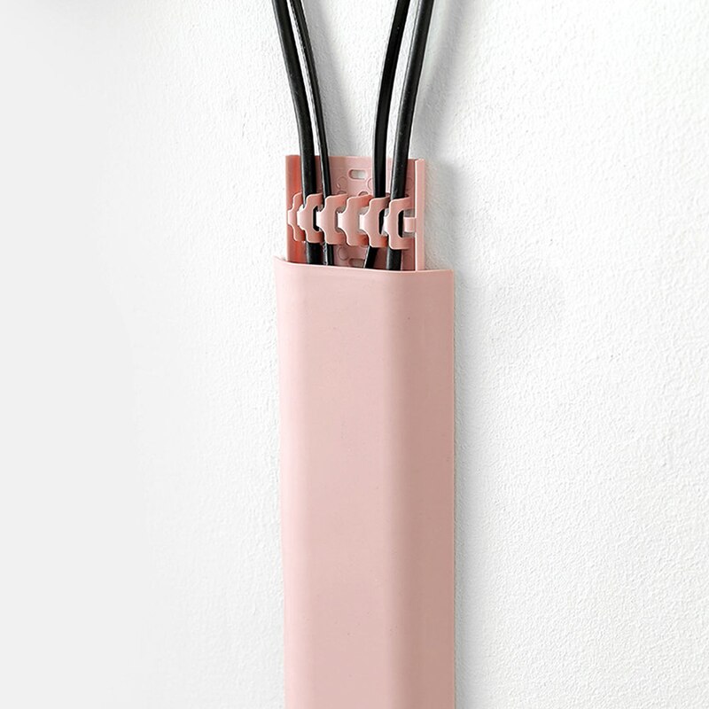 Wall Mount Self-adhesive Cable Cover Protector Wire Management Cord Organizer Holder Hide Raceway Wire Hider Useful Tools: P