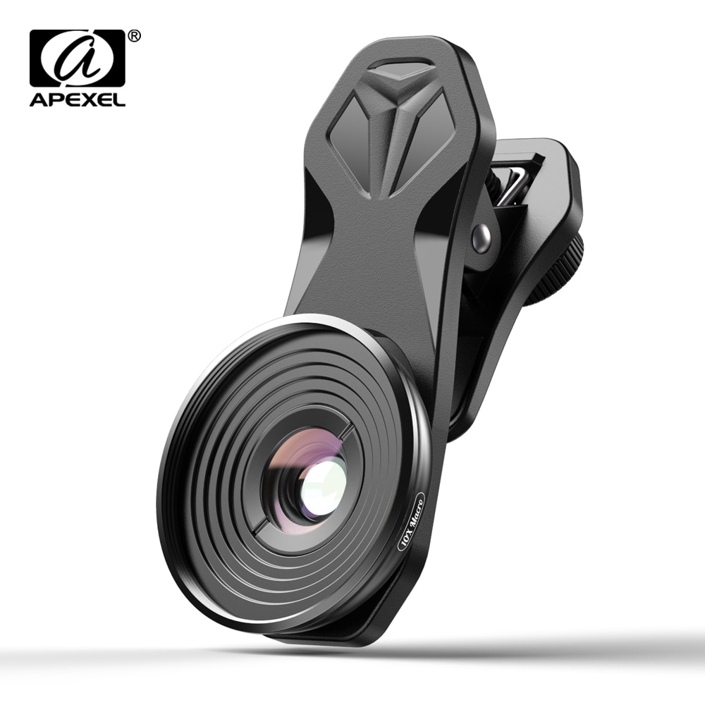 APEXEL HD 10X Super Macro Lens Phone Camera Mobile Macro Lens For iPhone X XS MAX Samsung S9 S10 Xiaomi Redmi All Smartphones