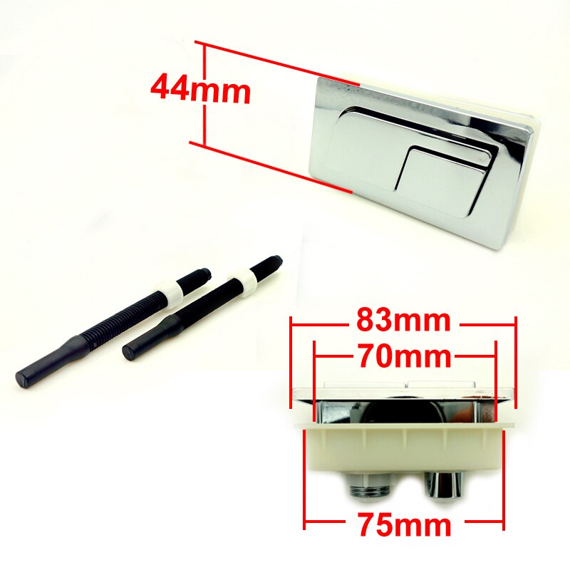 Vankz Square Toilet flush dual push buttons,water tank ceramic cover Double button: D