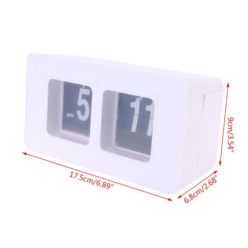 Retro Auto Flip reloj número clásico moderno reloj de pared para escritorio