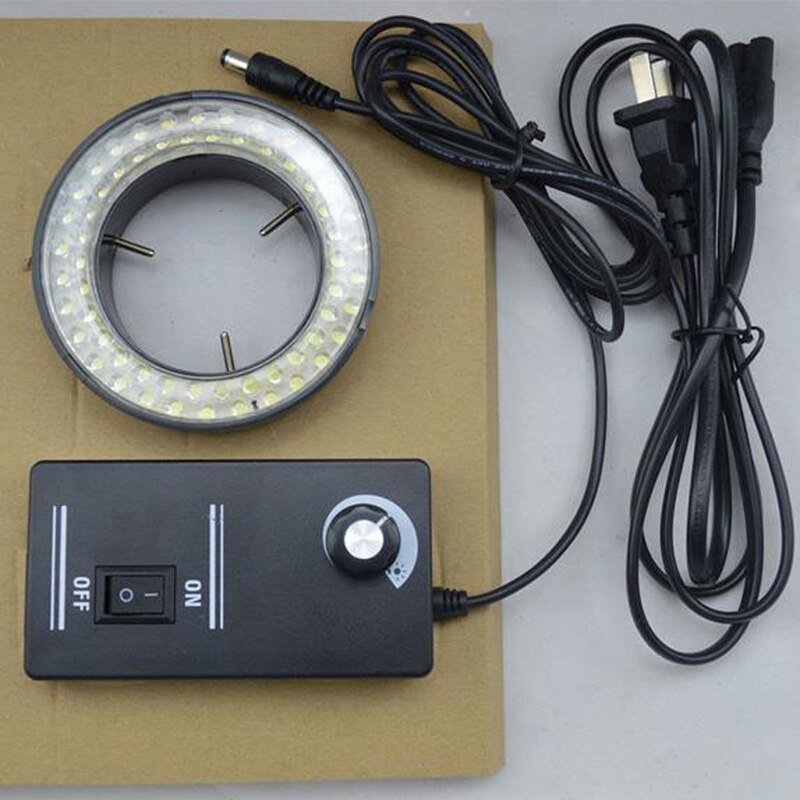56 LED Adjustable Ring Light illuminator Lamp For STEREO ZOOM Microscope